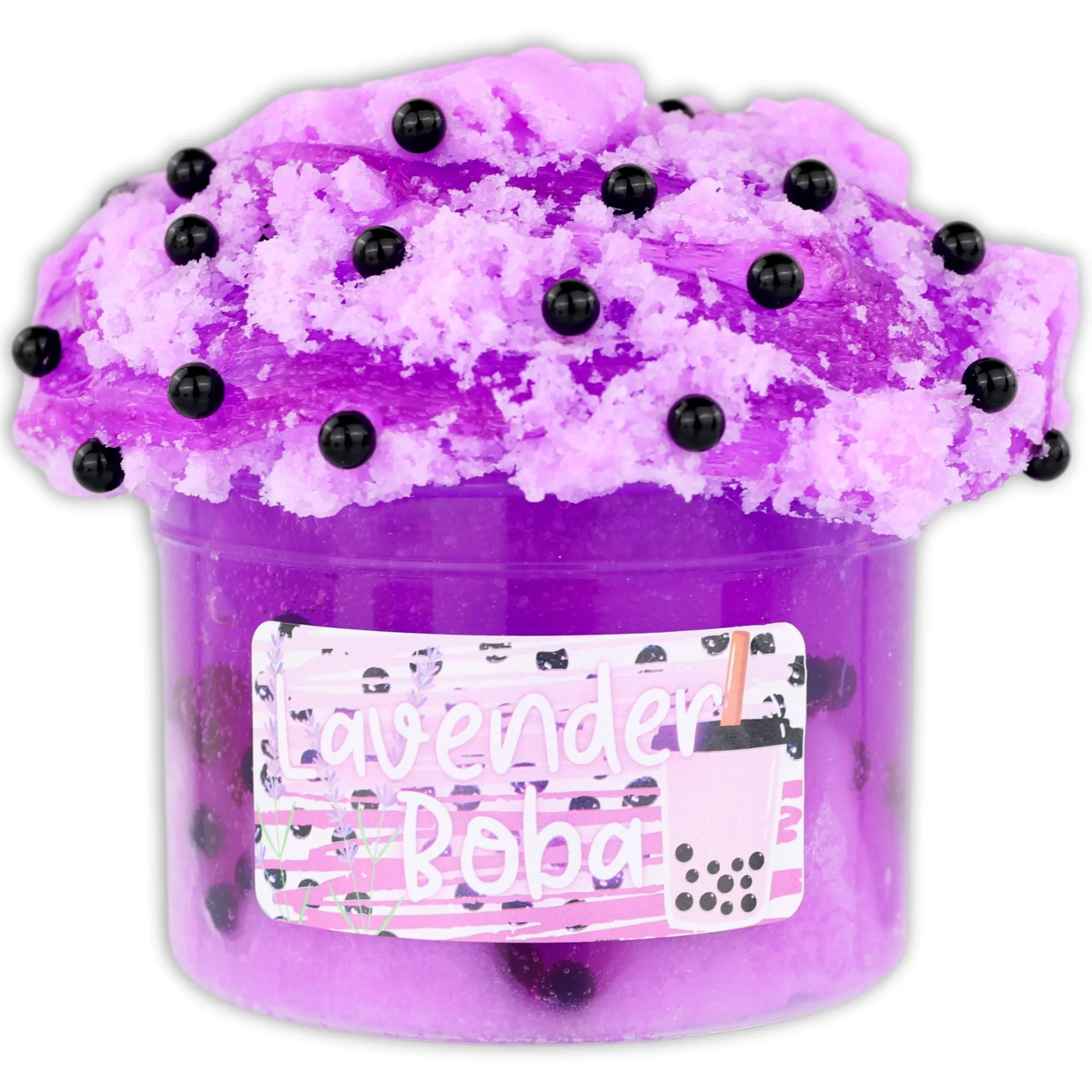 Clear Base Slime|Icee Slime>Dope Slime Lavender Boba