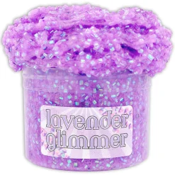 Clear Base Slime|Beaded Slime>Dope Slime Lavender Glimmer
