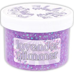 Clear Base Slime|Beaded Slime>Dope Slime Lavender Glimmer