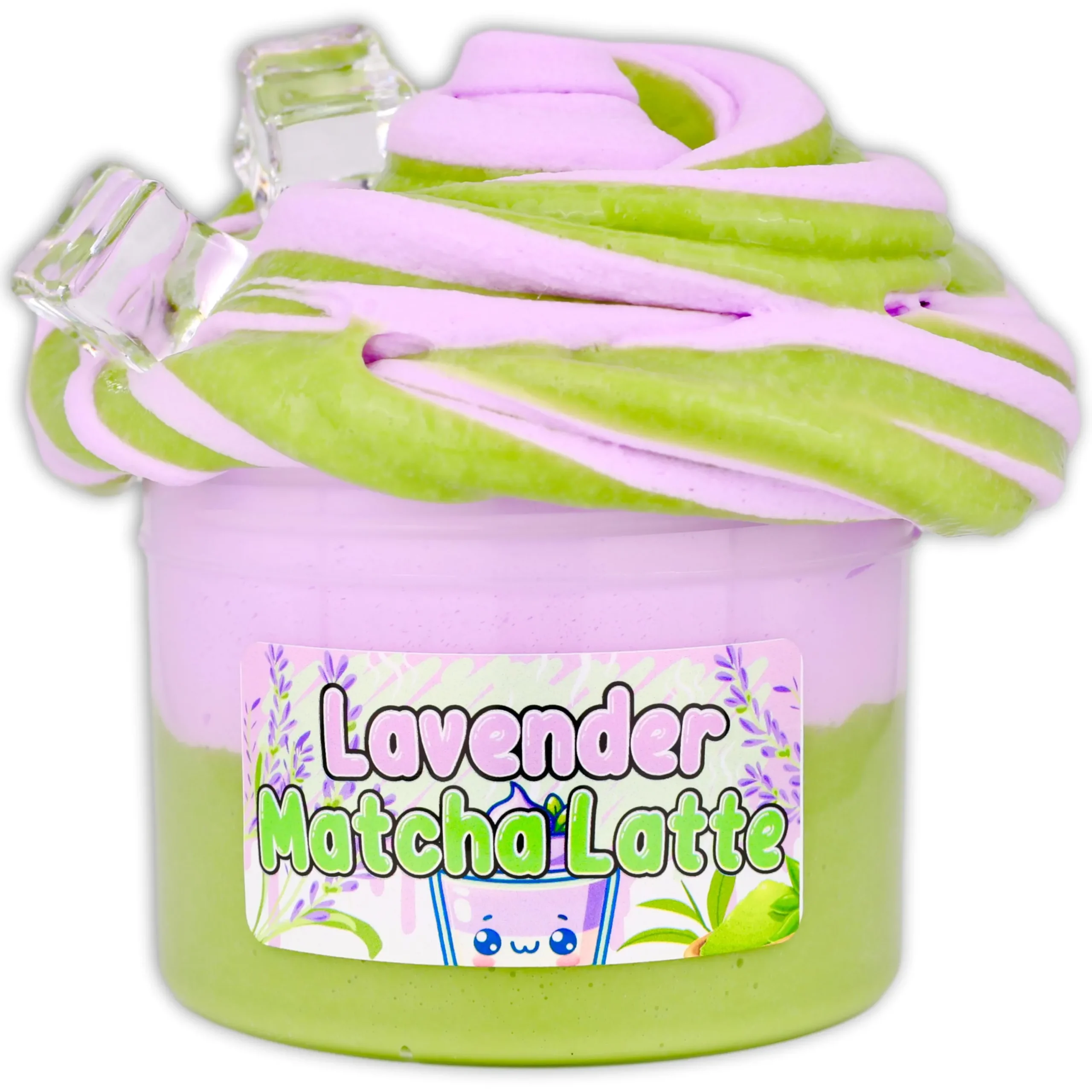 Butter Slime|Clear Base Slime>Dope Slime Lavender Matcha Latte