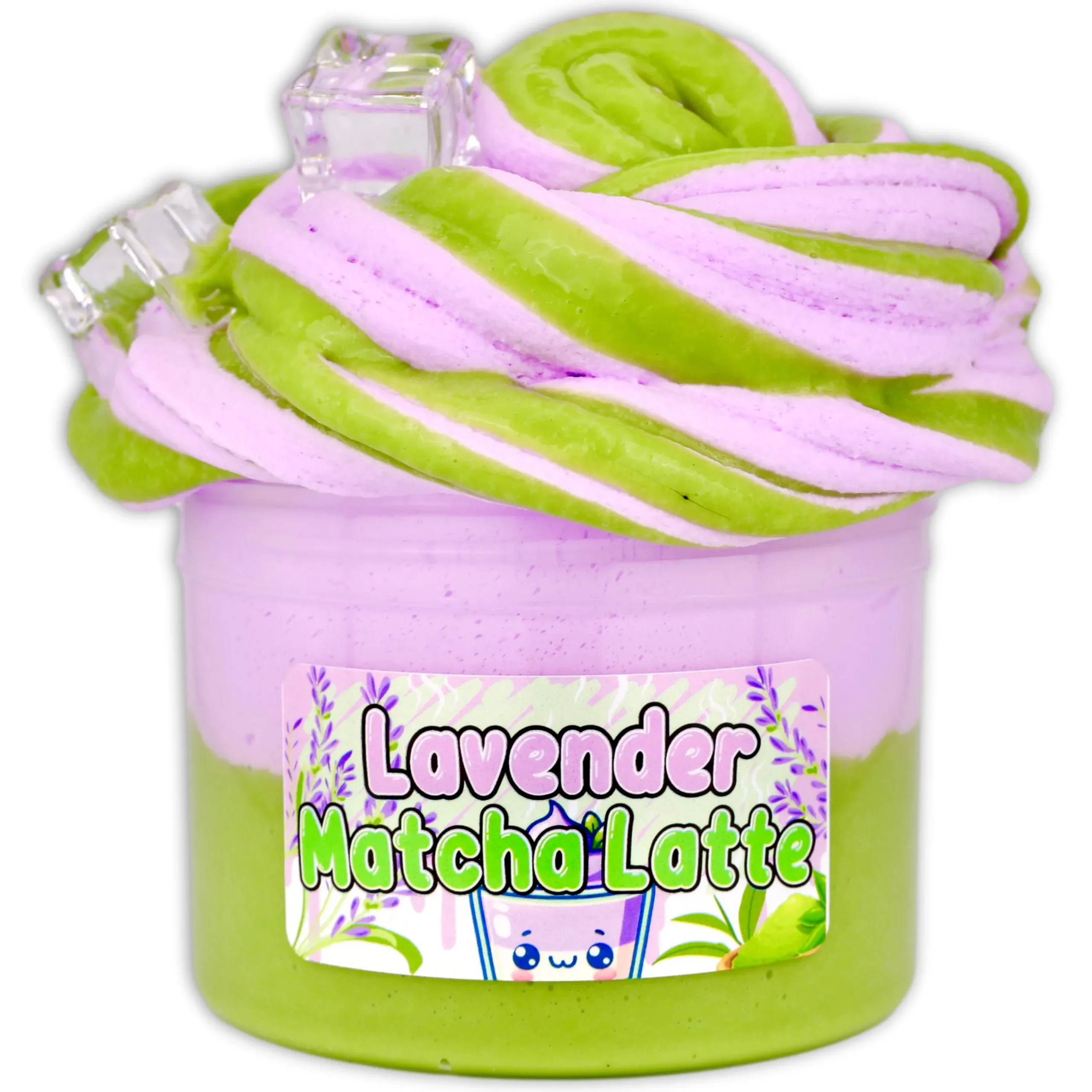 Butter Slime|Clear Base Slime>Dope Slime Lavender Matcha Latte