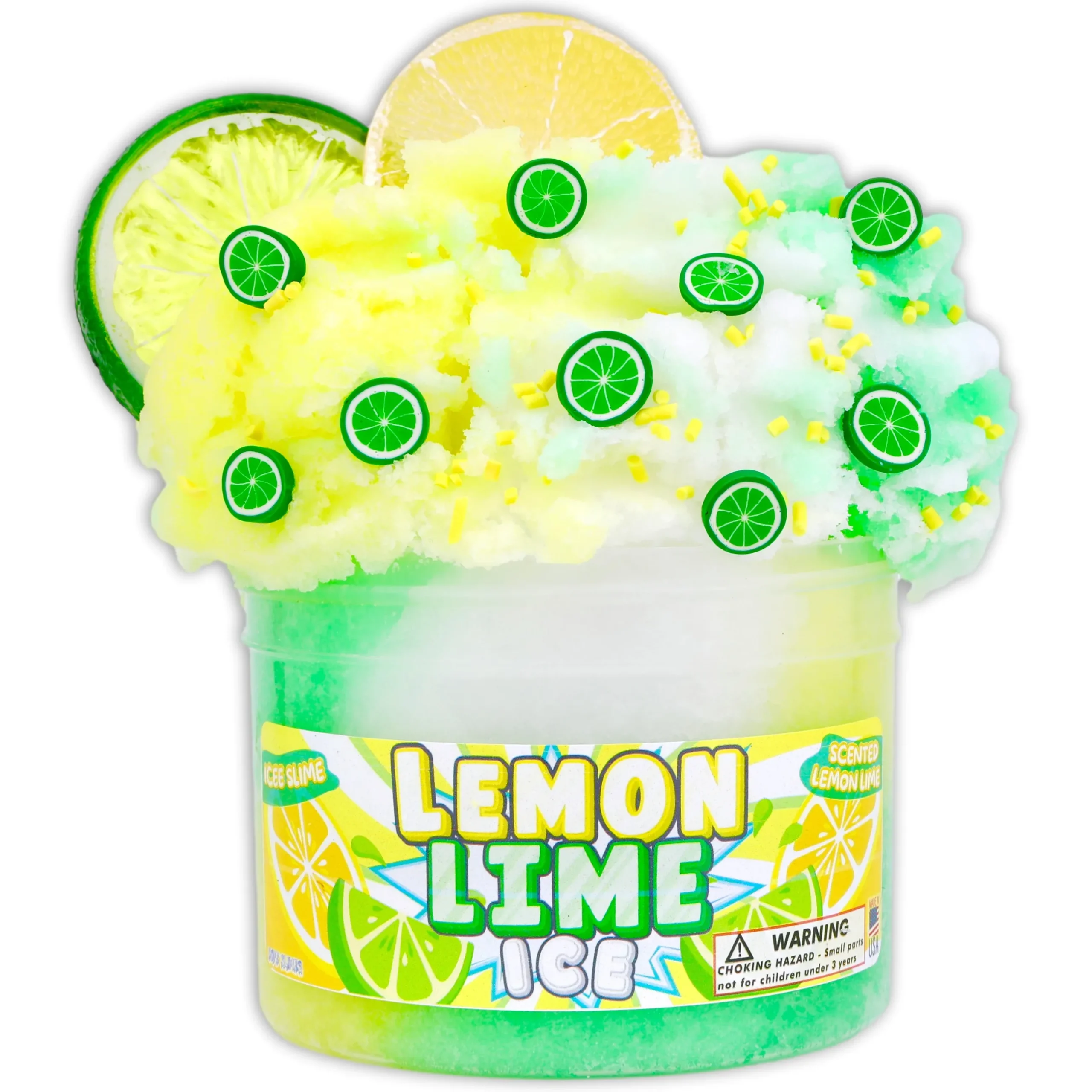 Icee Slime|Unique Textured Slime>Dope Slime Lemon Lime Ice