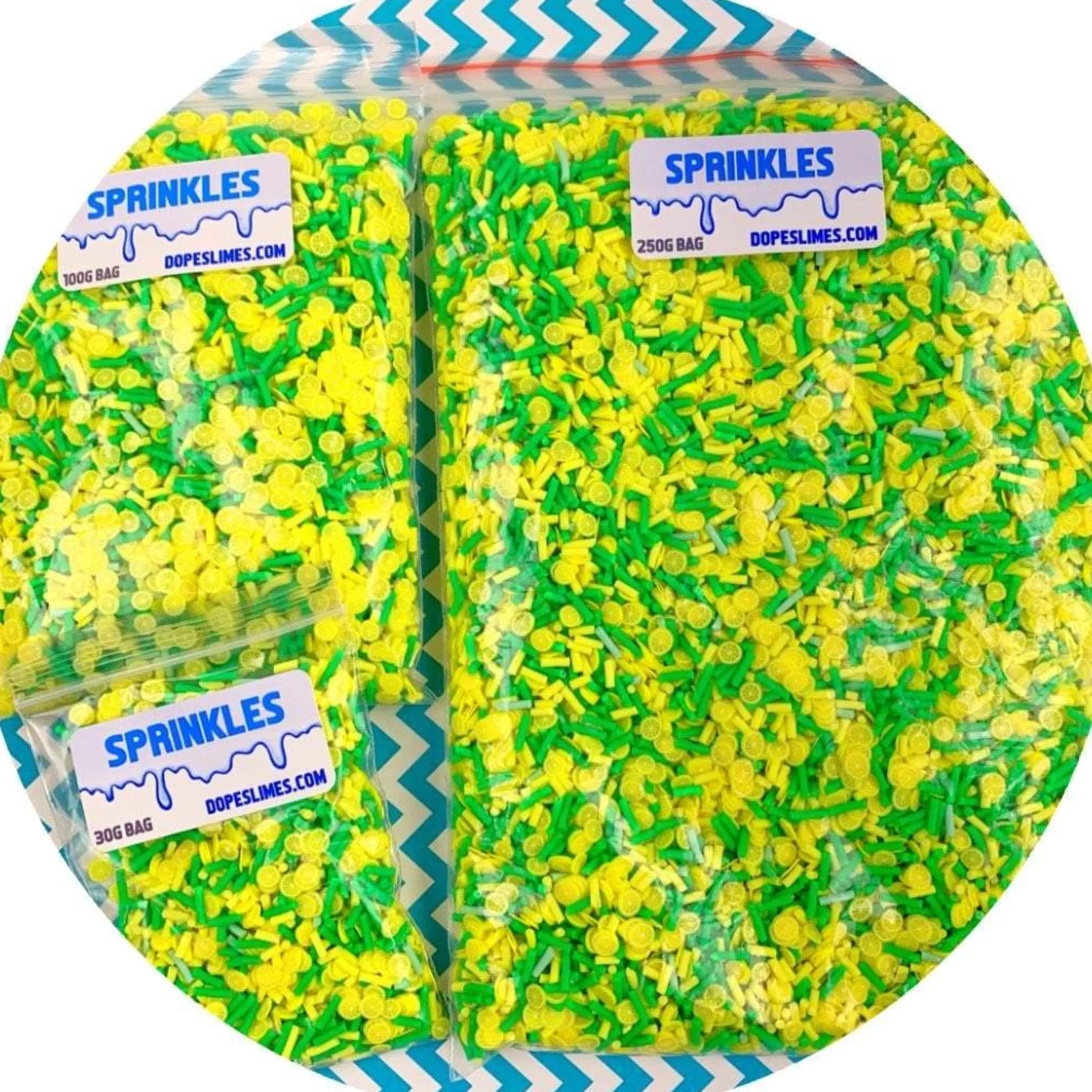 Slime Sprinkles>Dope Slime Lemon Lime Sprinkle Mix
