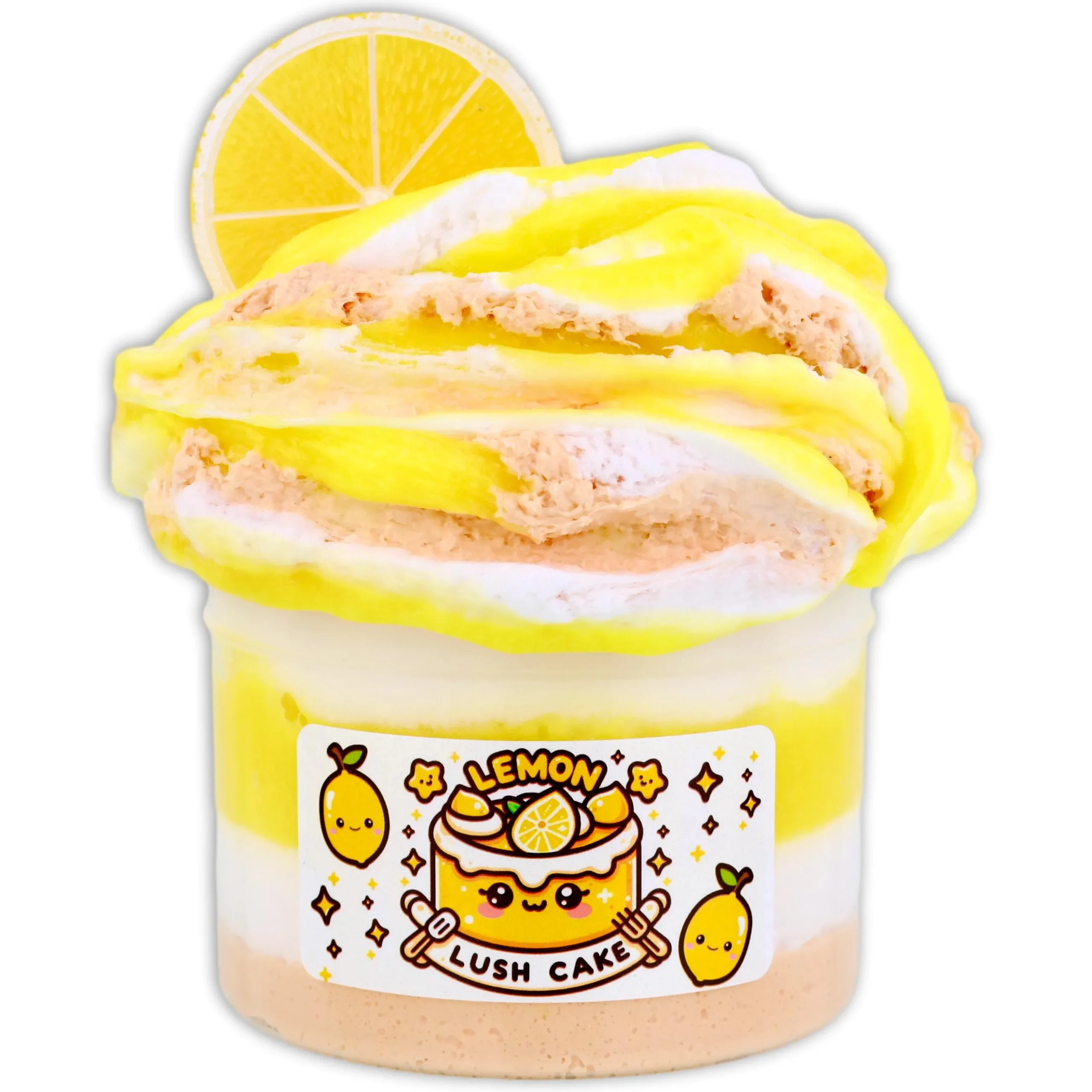 Thick & Glossy Slime|Unique Textured Slime>Dope Slime Lemon Lush Cake