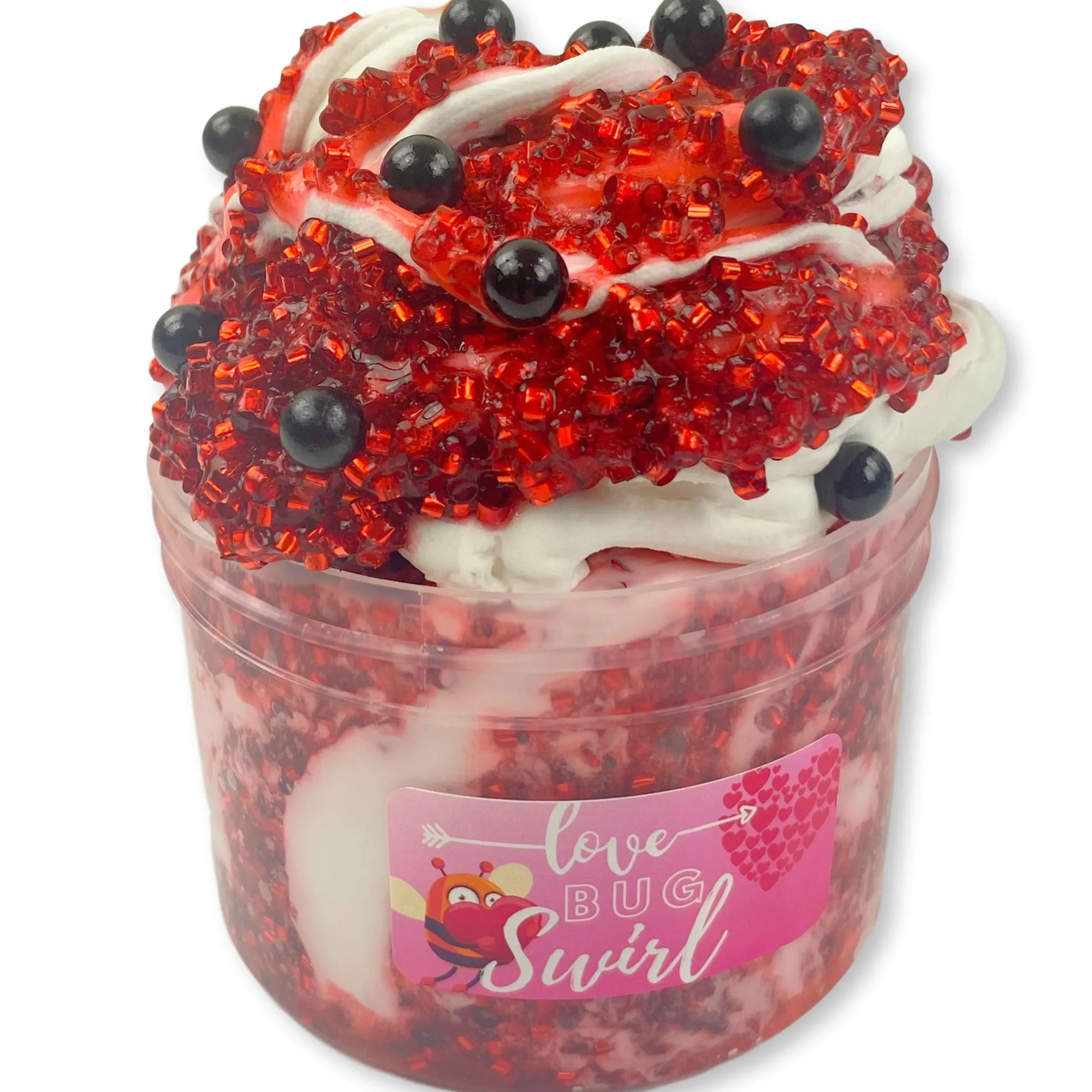 Bingsu Slime|Unique Textured Slime>Dope Slime Love Bug Swirl