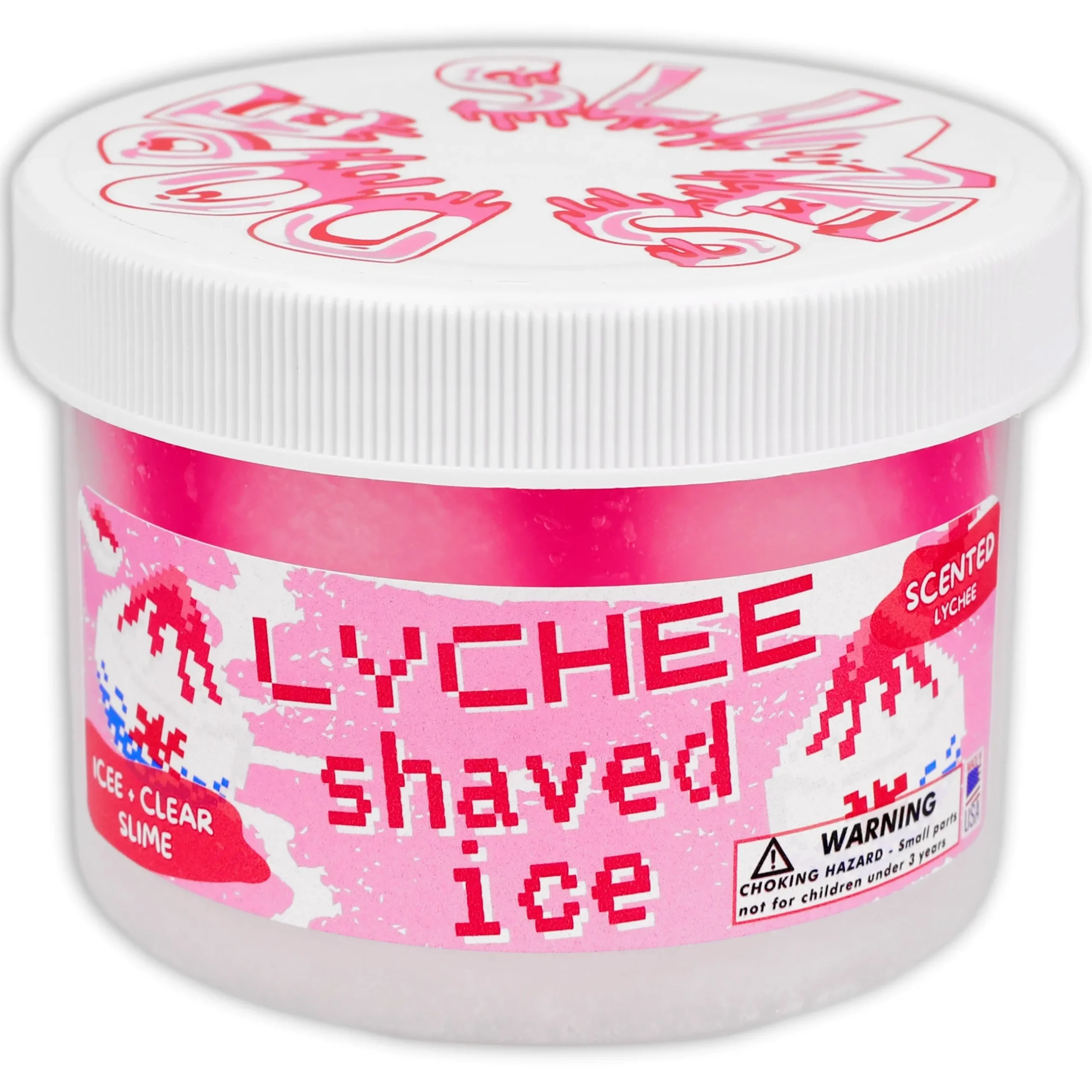 Icee Slime|Unique Textured Slime>Dope Slime Lychee Shaved Ice