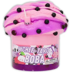 Butter Slime|Unique Textured Slime>Dope Slime Lychee Taro Boba