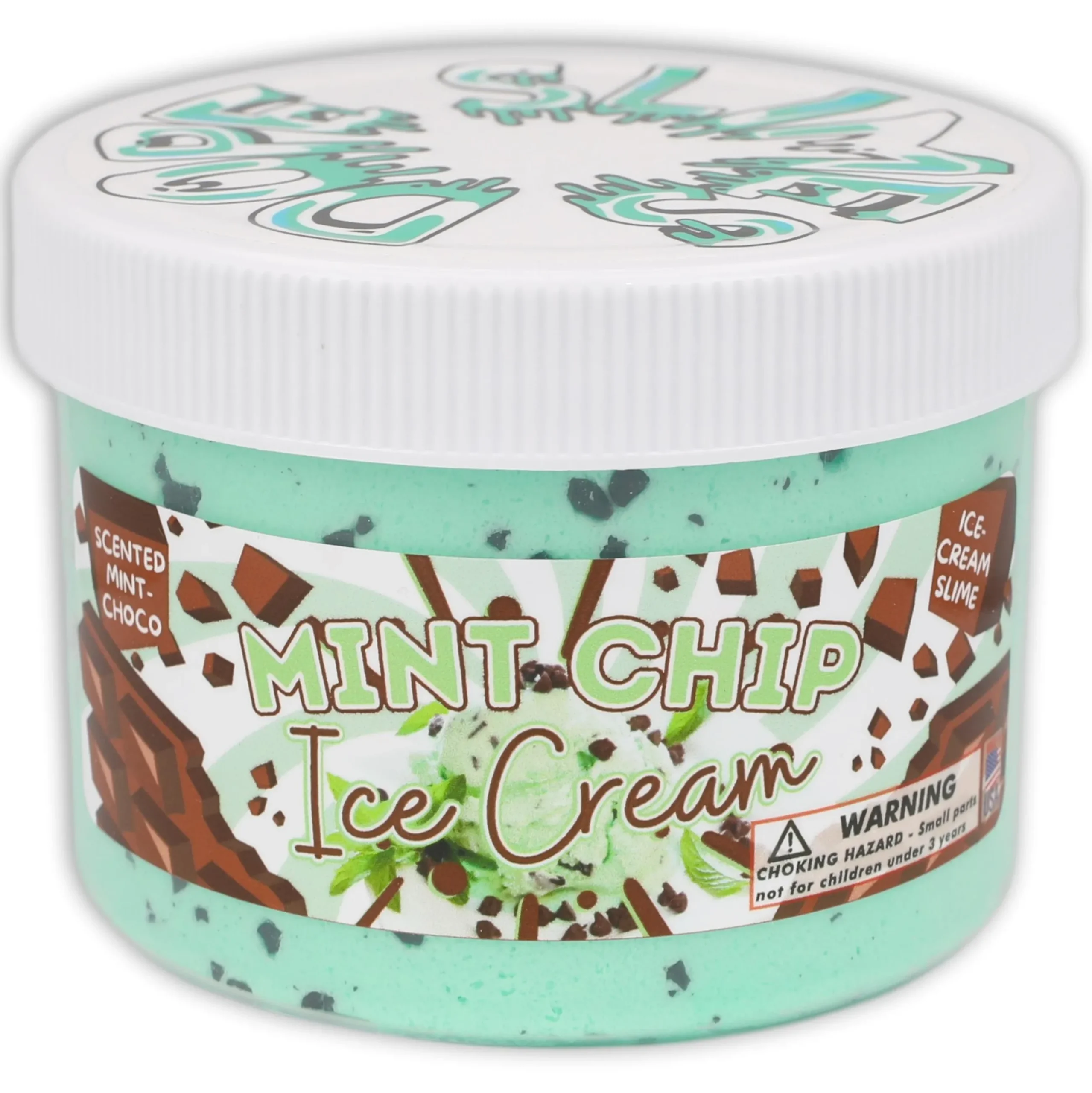 Ice-Cream Slimes|Unique Textured Slime>Dope Slime Mint Chip Ice-Cream