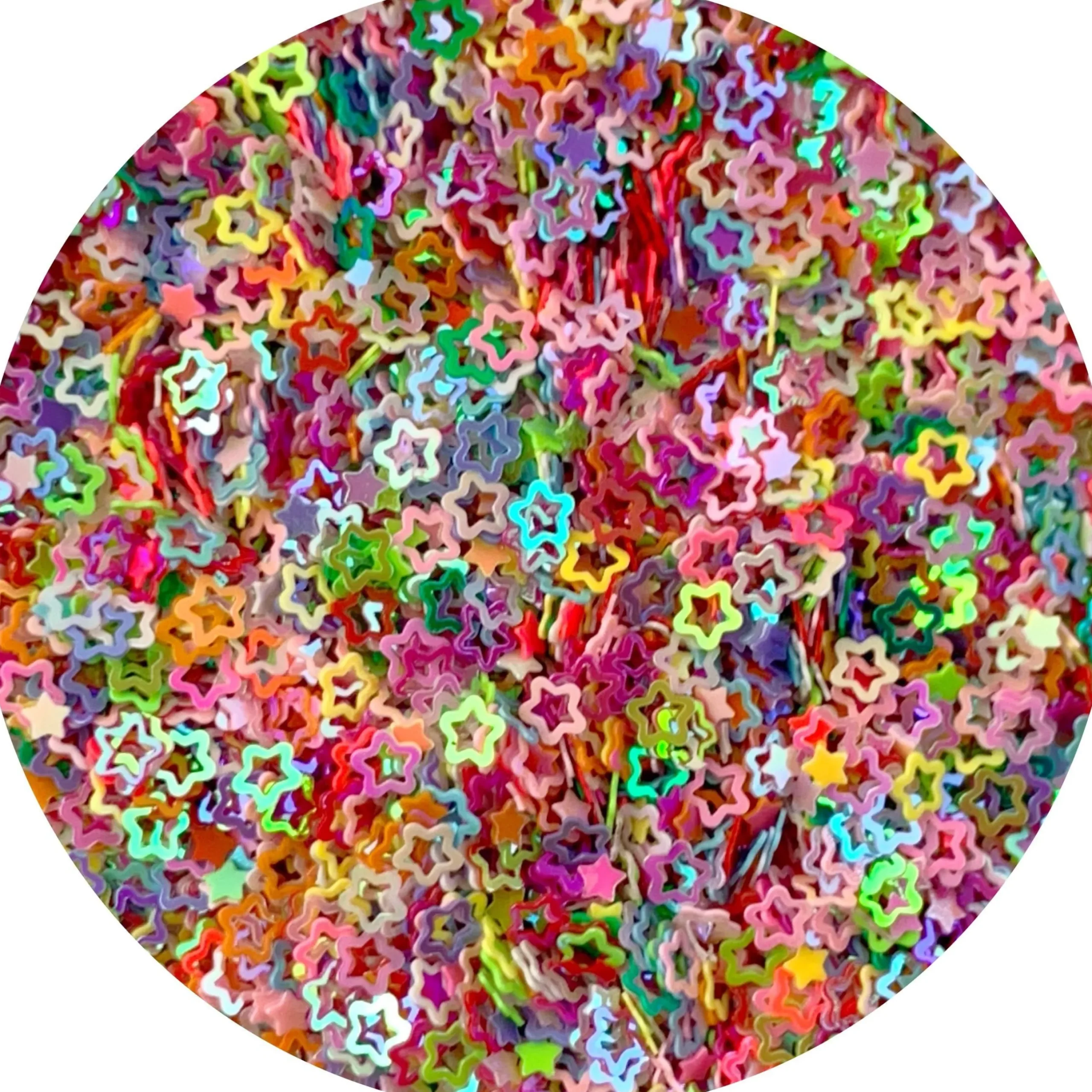 Slime Sprinkles|Slime Glitter>Dope Slime Multi Colored Stars Glitter