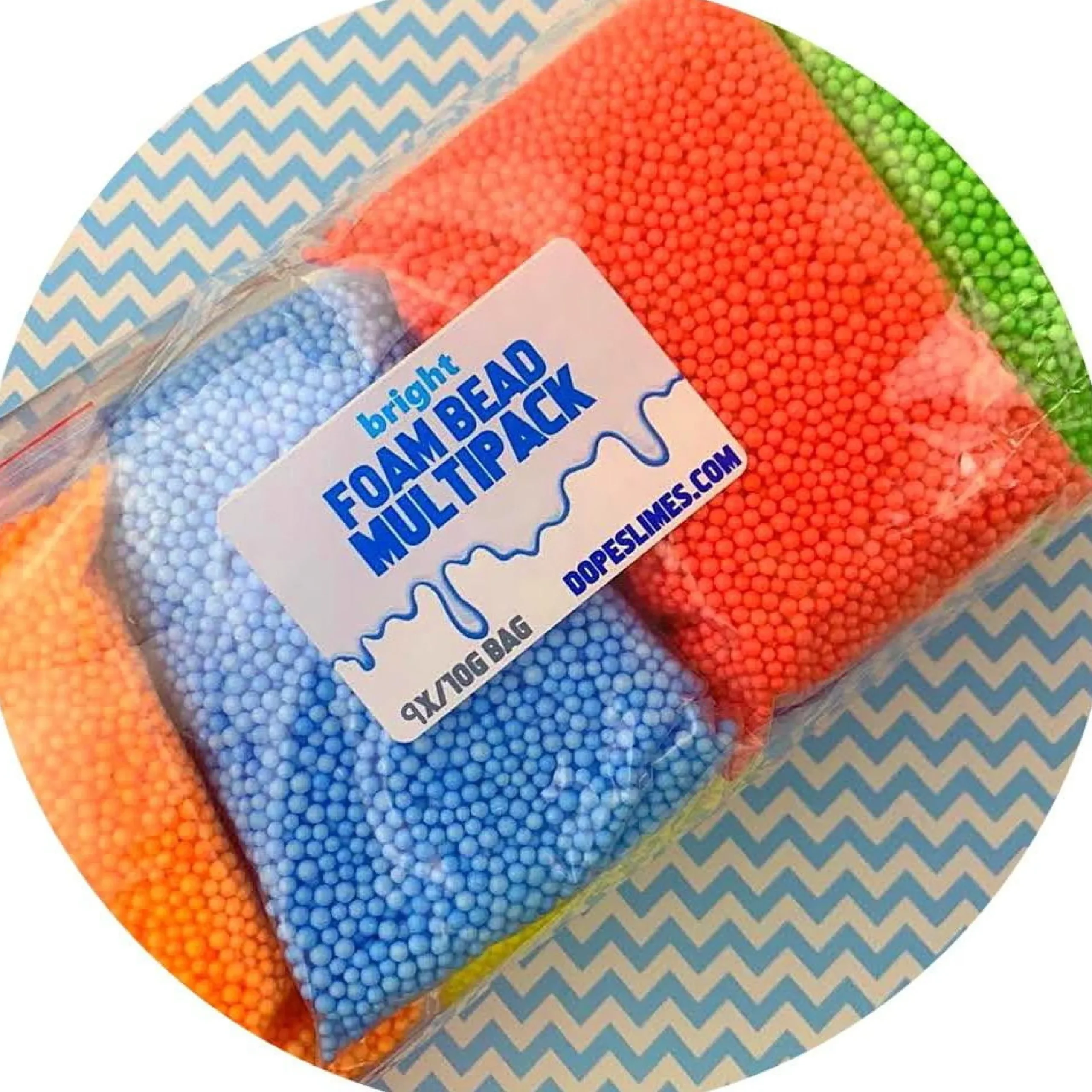 Slime Foam Beads>Dope Slime Multi-Pack Small Bright Foam Beads