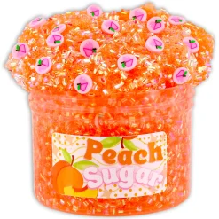 Clear Base Slime|Beaded Slime>Dope Slime Peach Sugar