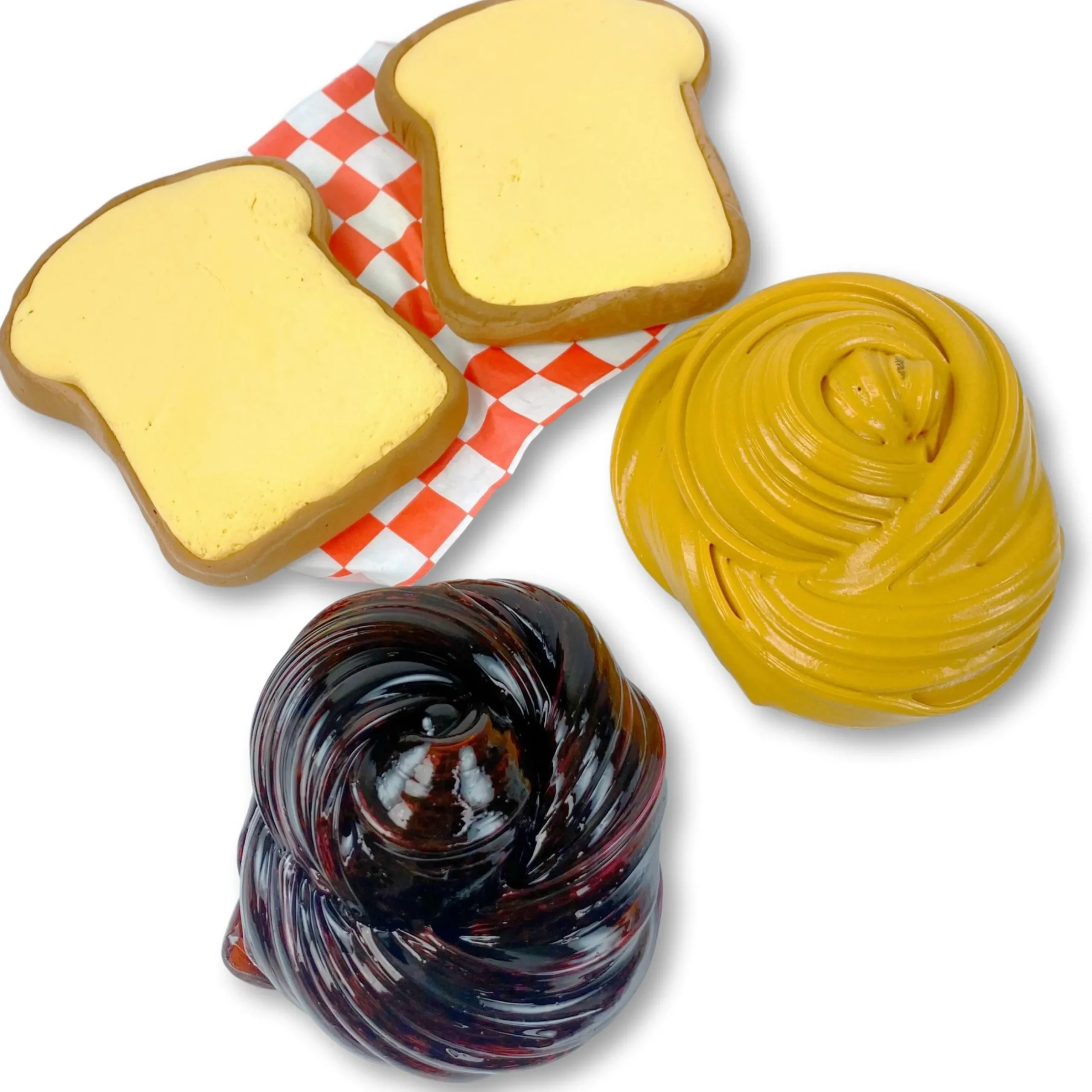 Butter Slime|Clear Base Slime>Dope Slime Peanut Butter & Jelly DIY