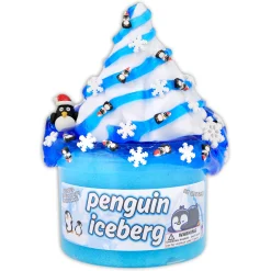 Butter Slime|Clear Base Slime>Dope Slime Penguin Iceberg