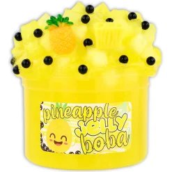 Clear Base Slime|Unique Textured Slime>Dope Slime Pineapple Jelly Boba