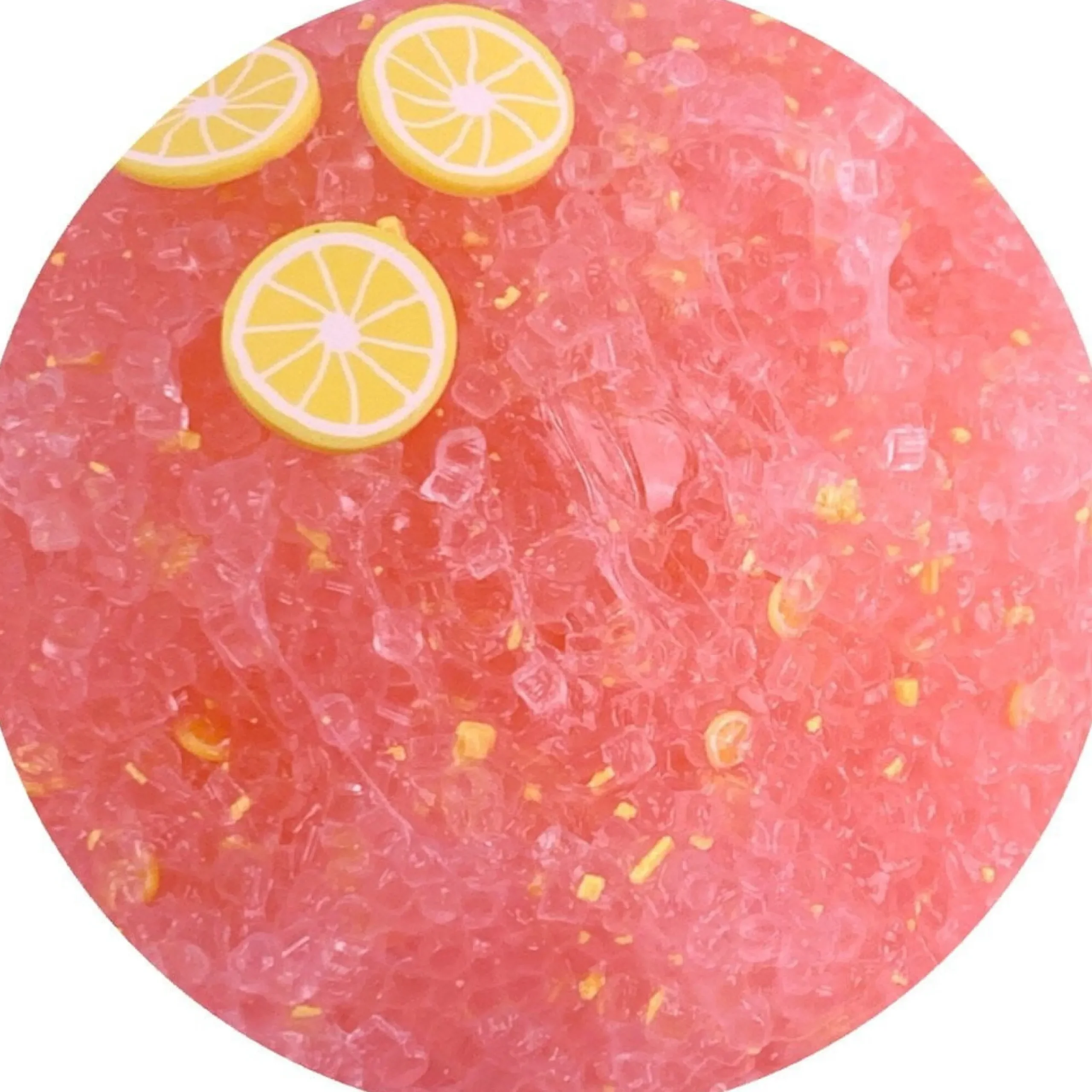 Beaded Slime>Dope Slime Pink Lemonade Pop Rocks