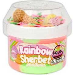 Ice-Cream Slimes|Unique Textured Slime>Dope Slime Rainbow Sherbet