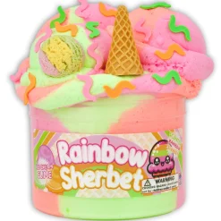 Ice-Cream Slimes|Unique Textured Slime>Dope Slime Rainbow Sherbet