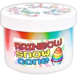 Clear Base Slime|Icee Slime>Dope Slime Rainbow Snow Cone