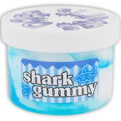 Clear Base Slime|Ice-Cream Slimes>Dope Slime Shark Gummy