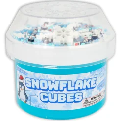 Clear Base Slime|Christmas Slimes>Dope Slime Snowflake Cubes