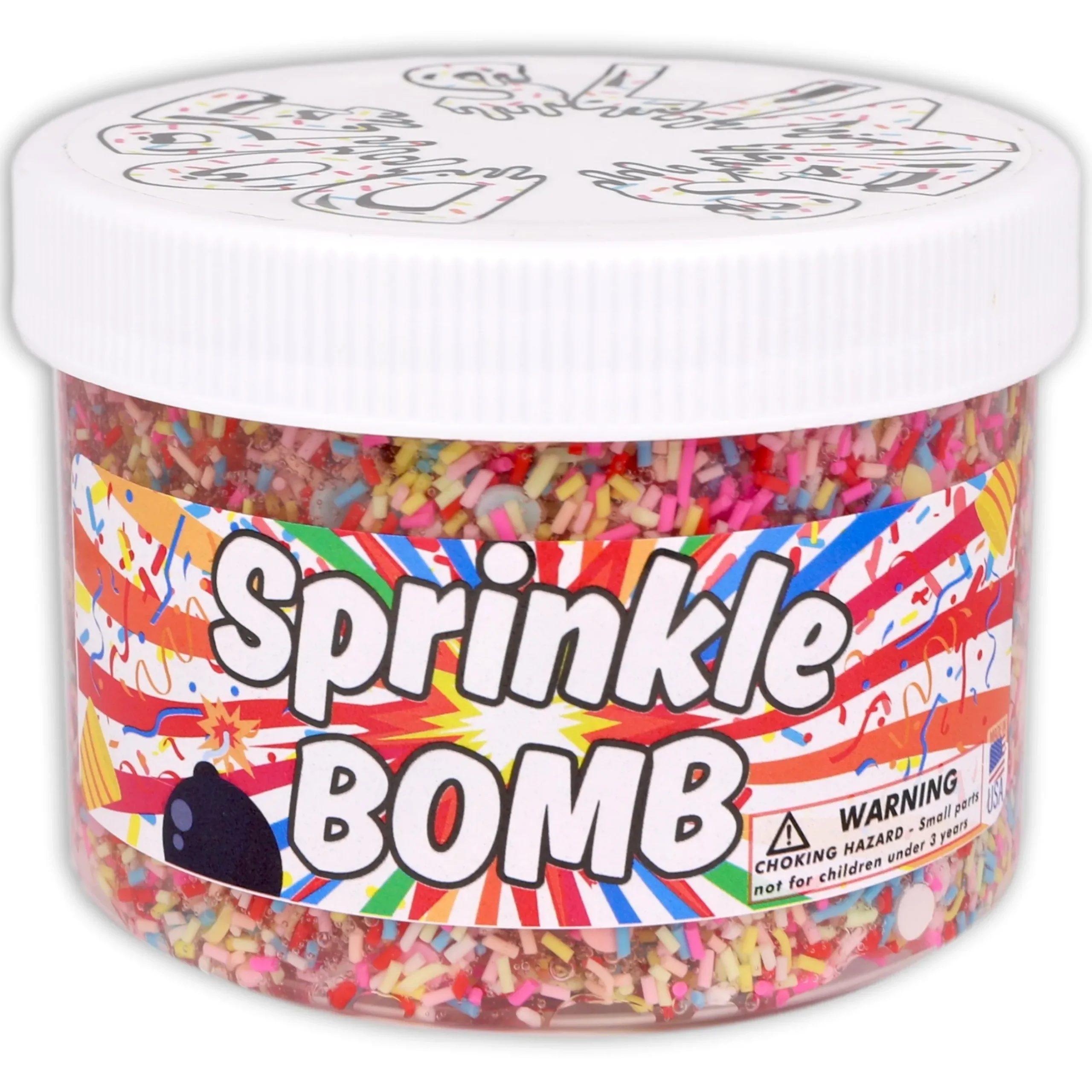 Clear Base Slime|Unique Textured Slime>Dope Slime Sprinkle Bomb