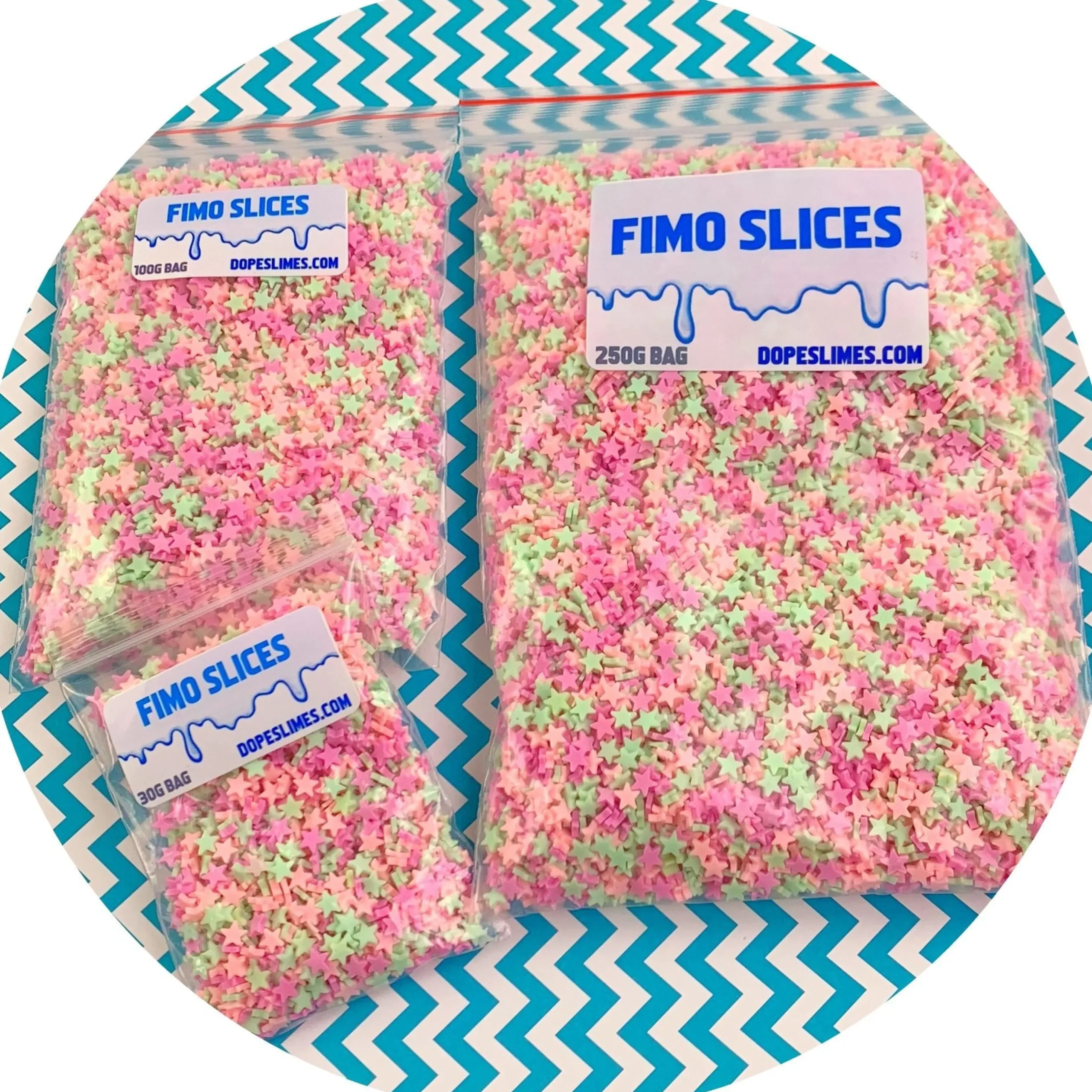Slime Fimo Slices|Slime Sprinkles>Dope Slime Star Sprinkles