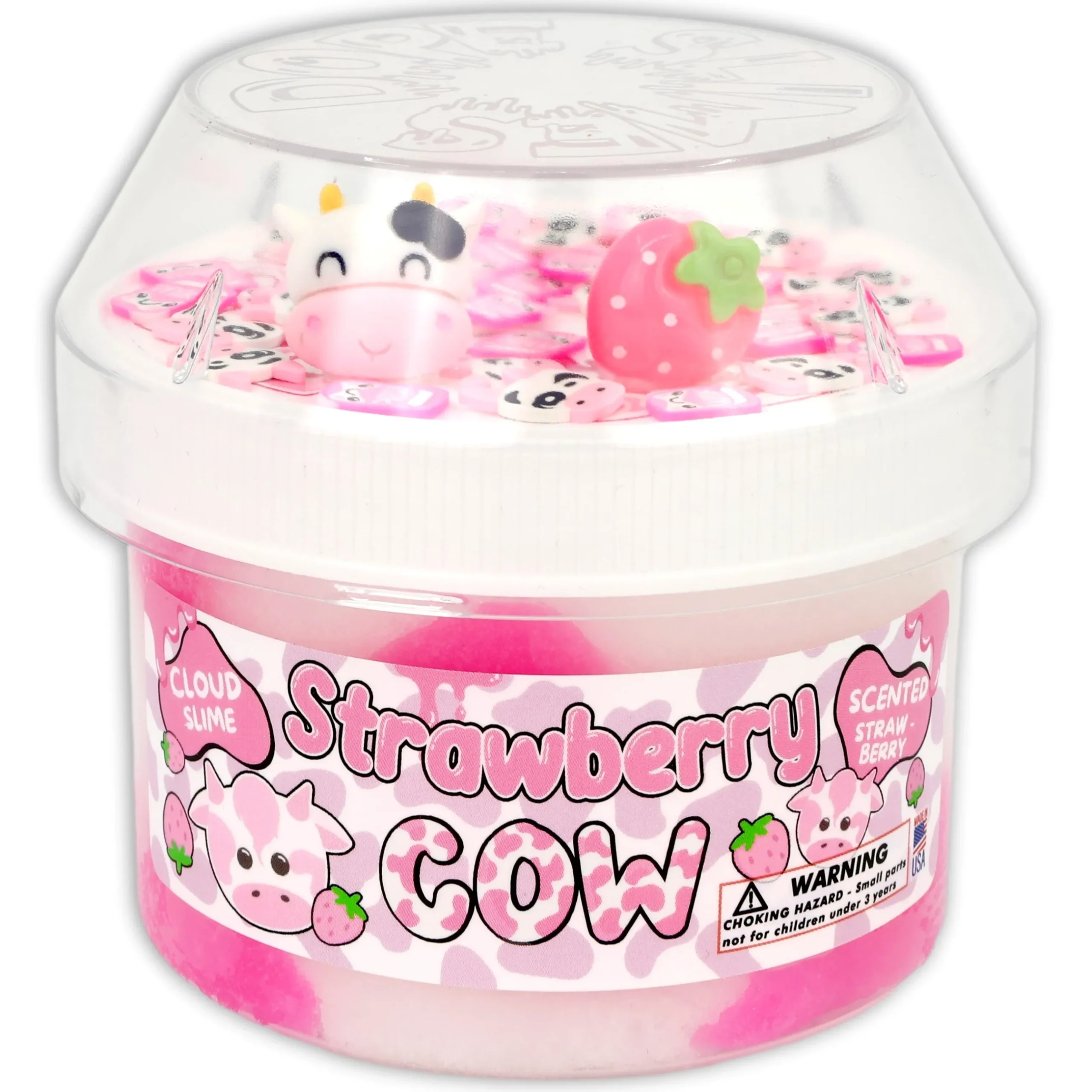 Cloud Slime|Unique Textured Slime>Dope Slime Strawberry Cow