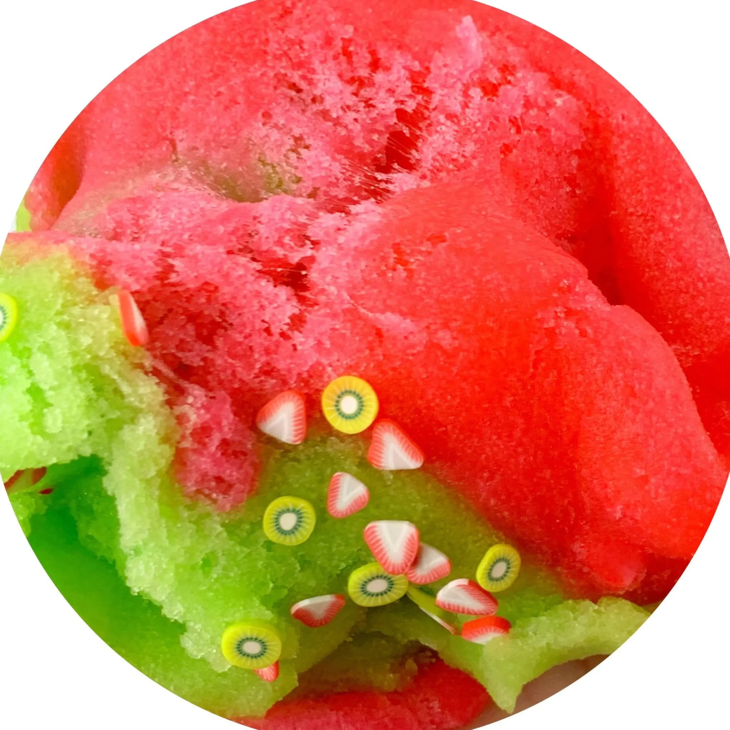 Cloud Slime|Clear Base Slime>Dope Slime Strawberry Kiwi Freeze