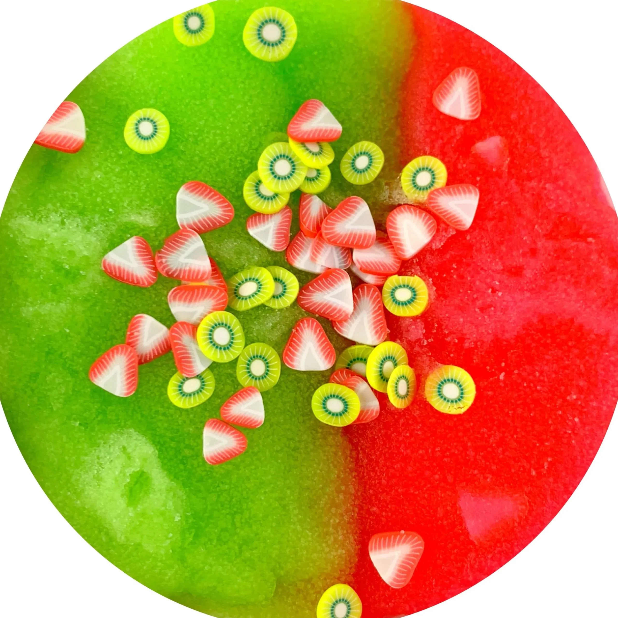 Cloud Slime|Clear Base Slime>Dope Slime Strawberry Kiwi Freeze