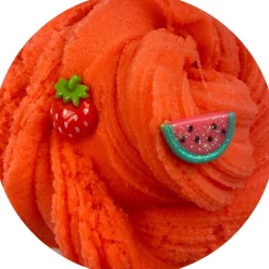 Clear Base Slime|Unique Textured Slime>Dope Slime Strawberry Melonade