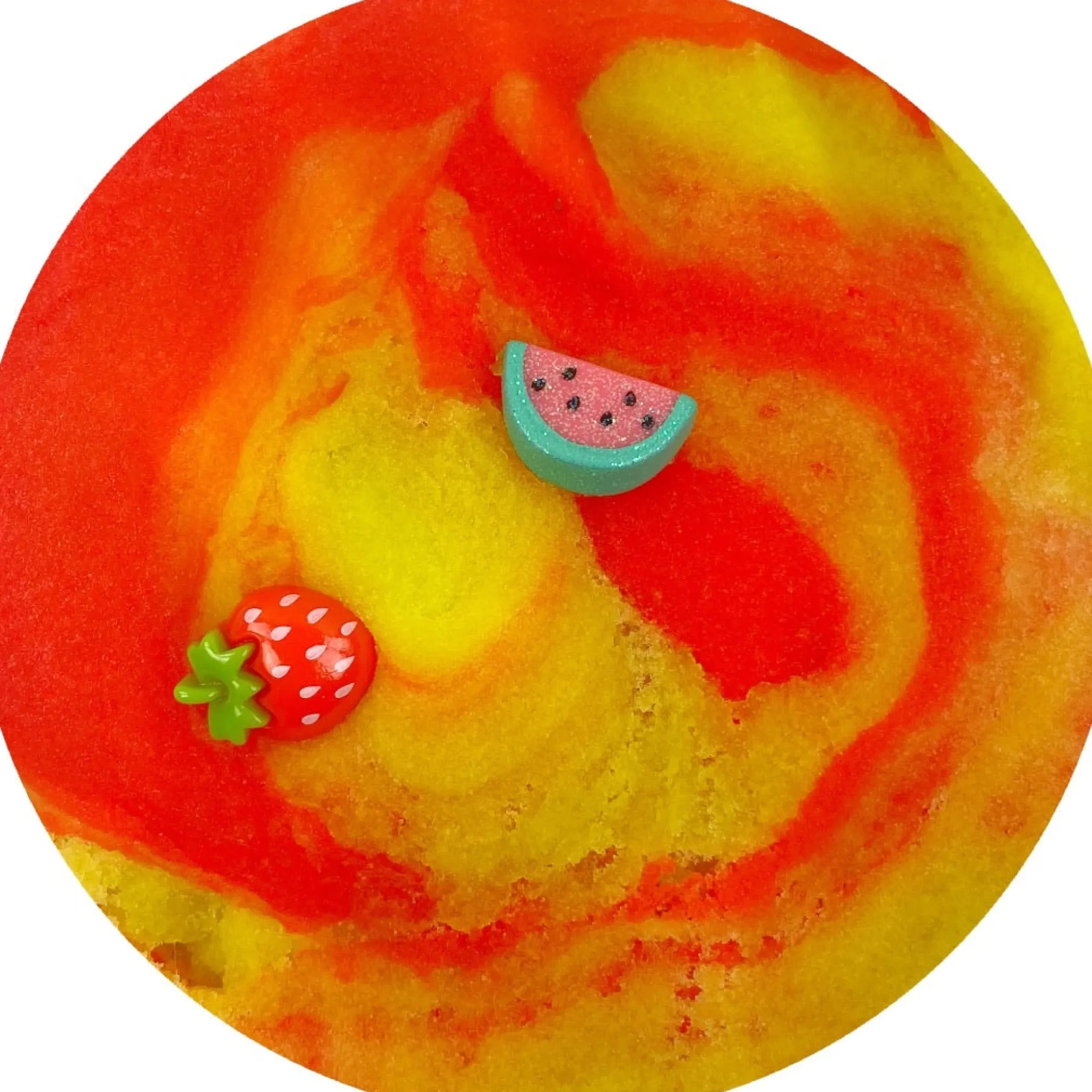 Clear Base Slime|Unique Textured Slime>Dope Slime Strawberry Melonade