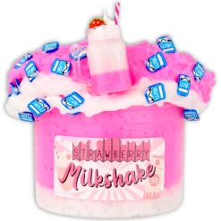 Clear Base Slime|Beaded Slime>Dope Slime Strawberry Milkshake
