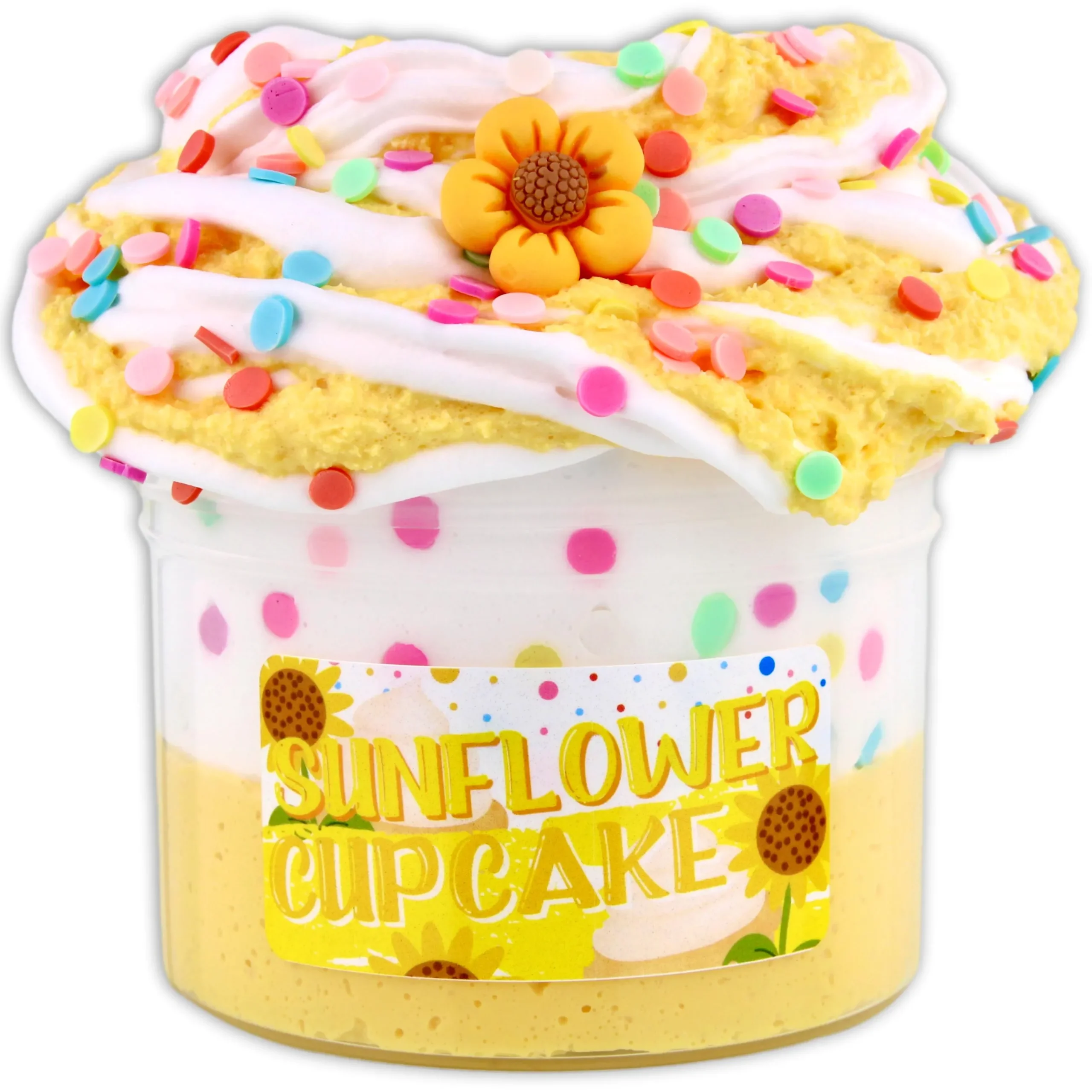 Butter Slime|Unique Textured Slime>Dope Slime Sunflower Cupcake
