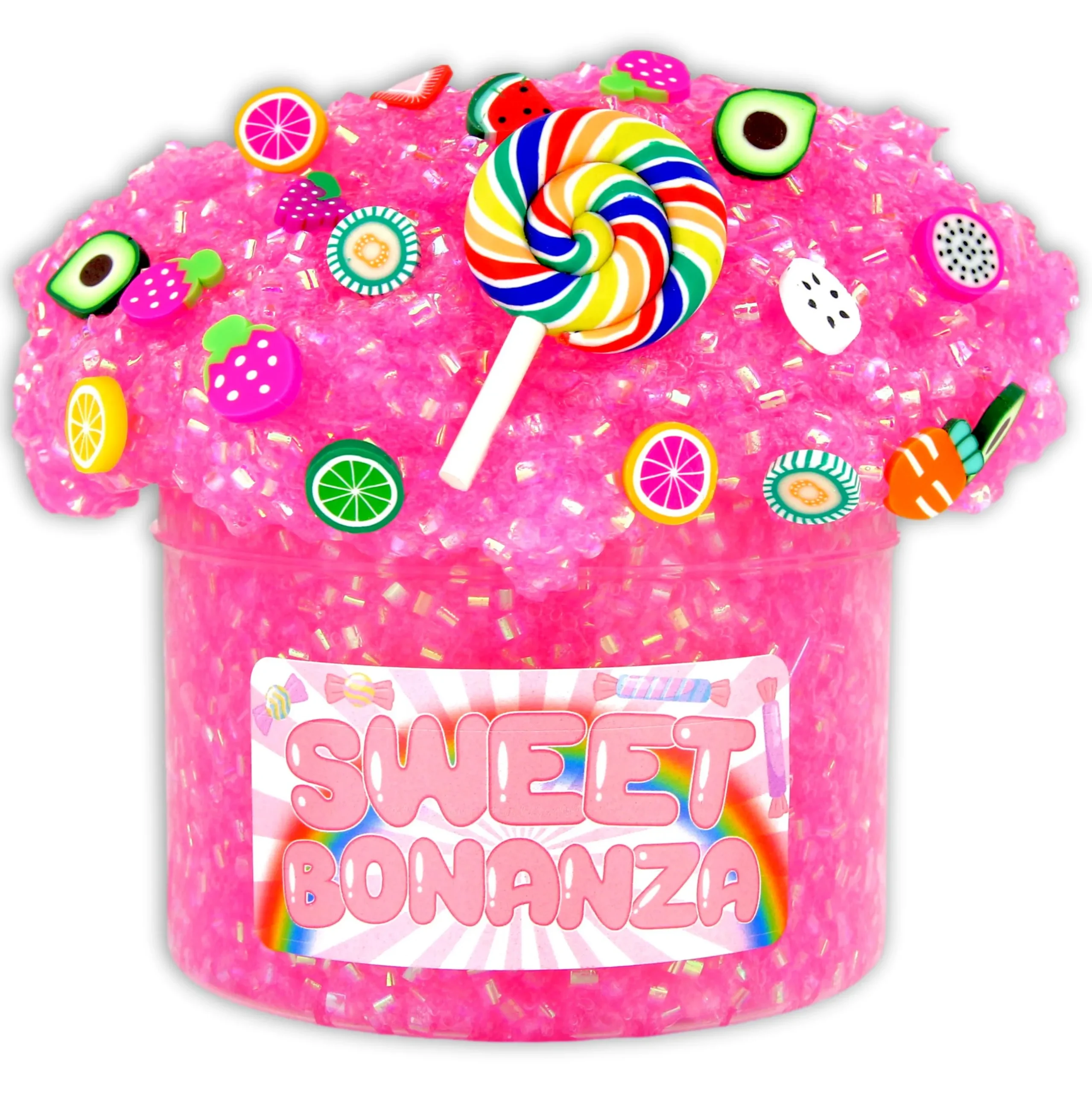 Beaded Slime|Clear Base Slime>Dope Slime Sweet Bonanza