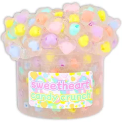 Clear Base Slime|Beaded Slime>Dope Slime Sweetheart Candy Crunch