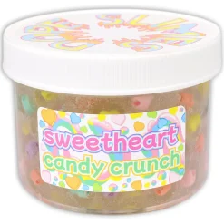 Clear Base Slime|Beaded Slime>Dope Slime Sweetheart Candy Crunch