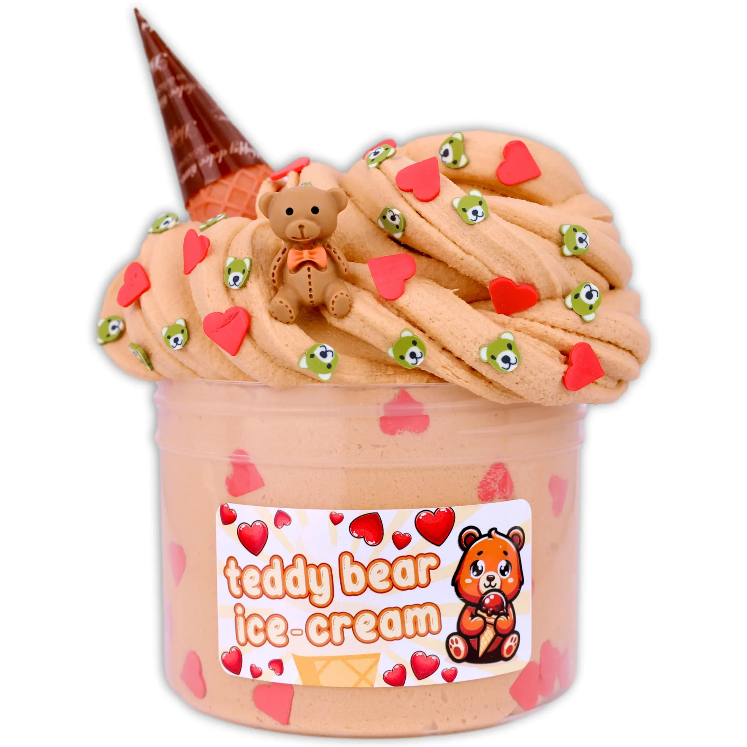 Ice-Cream Slimes|Unique Textured Slime>Dope Slime Teddy Bear Ice-Cream