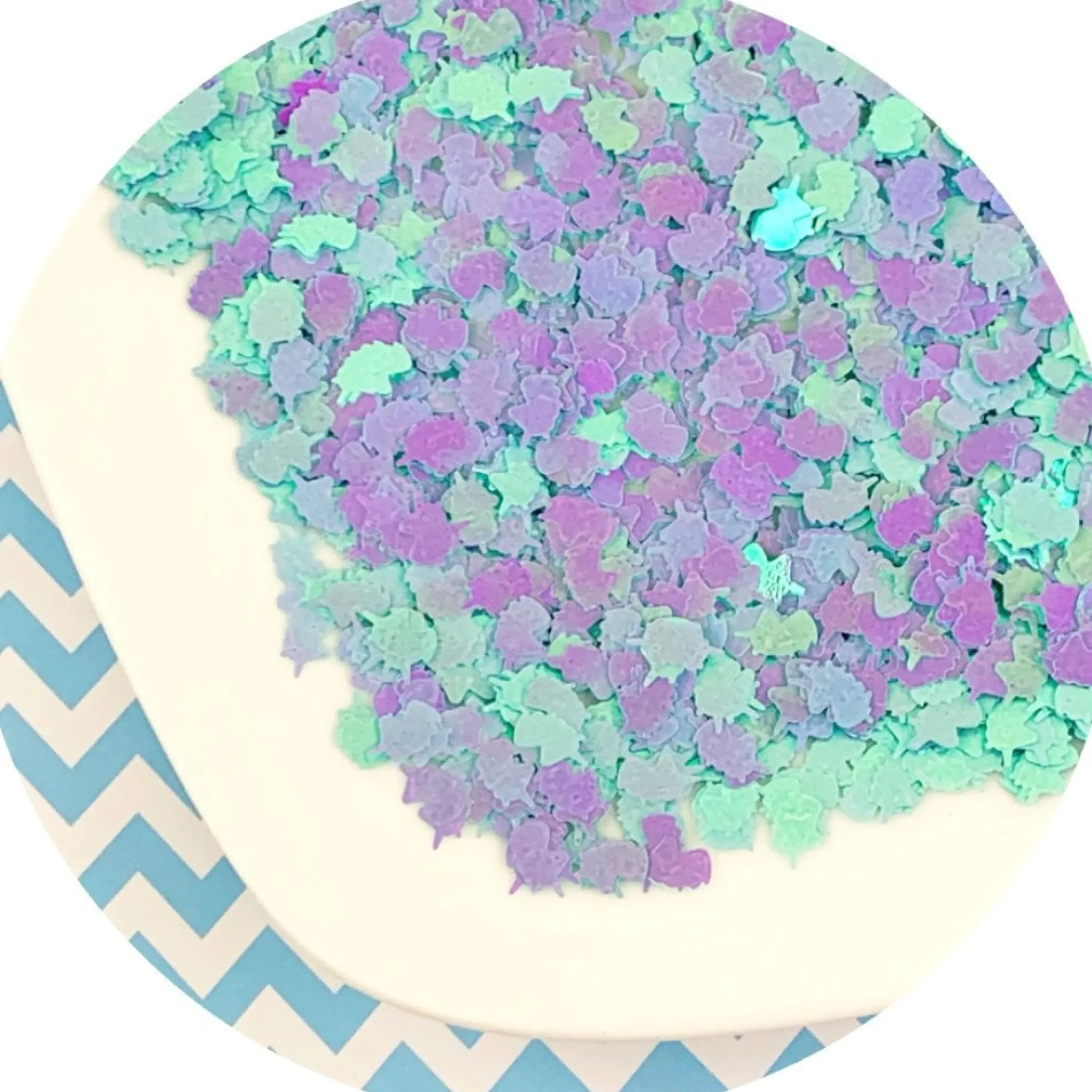 Slime Sprinkles|Slime Glitter>Dope Slime Turquoise Holographic Unicorns