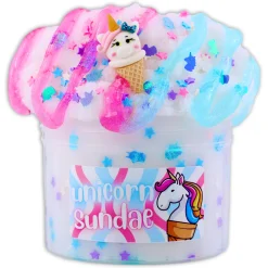 Clear Base Slime|Icee Slime>Dope Slime Unicorn Sundae