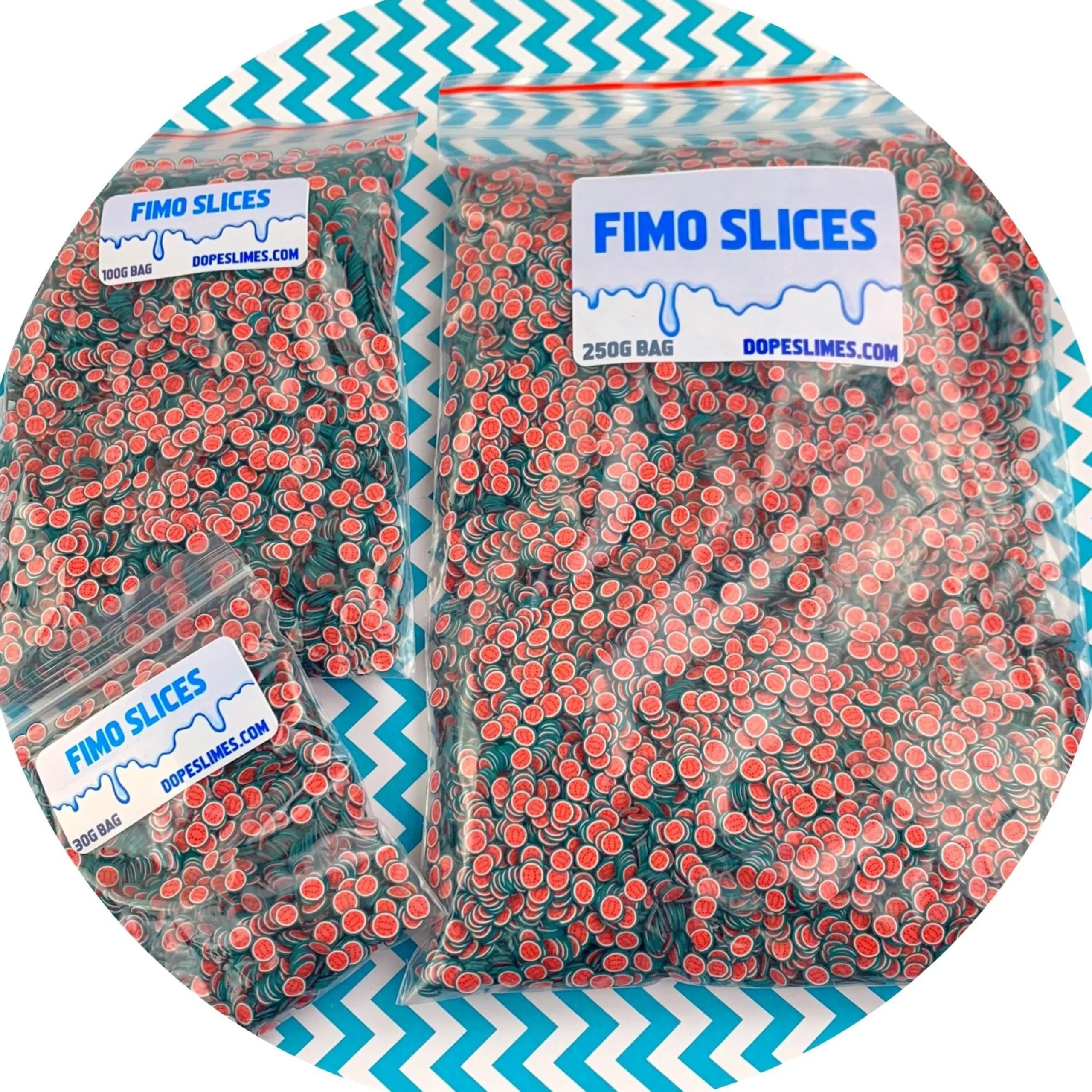 Slime Fimo Slices>Dope Slime Watermelon Fimo Slices V2